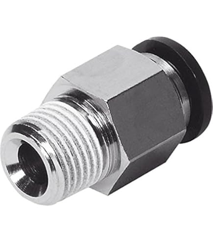 ゆぅ Festo 153048 QSL-1/8-8 Push-in/Threaded L-Fitting, Nickel