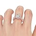 Haluoo Bridal Wedding Band Set, 2-in-1 Fashion Women Infinity Cubic Zirconia Simulated Diamond Engagement Promise Rings 925 Sterling Silver Solitaire Eternity Rings (7, Rose Gold)thumb 4