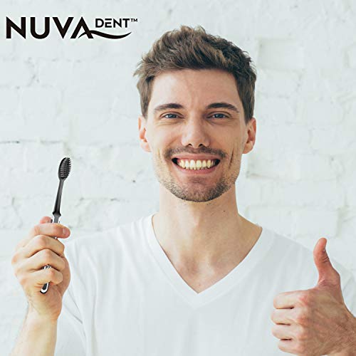 image for Nuva Dent Ultra Soft Charcoal Toothbrush - Gentle, Slim Brush Head, Me