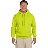 Gildan Heavyweight DryBlend Adult Unisex Hooded Sweatshirt Top/Hoodie (13 Colours) (L) (New Safety Green)