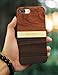 iPhone 8 Plus Case Wood, Unique Plain Color Case Shockproof Hybrid Slim Thin Rubber & Wooden Grain Bumper Protective Cover Case for Apple iPhone 7 Plus / 8 Plus