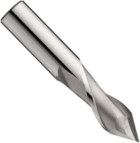Magafor 8088 Carbide Drill Mill, Inch and Metric, Uncoated (Bright) Finish, 60 Deg Point Angle, 2 Flutes, 2-3/4" Overall Length, 10.0mm Cutting Diameter, 12mm Shank Diameter