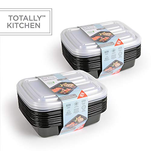 Totally Kitchen 3 Compartment Meal Prep Containers Durable BPA Free