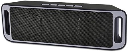 Portable Bass Dual Stereo Speaker Wireless Bluetooth Speaker Support Handsfree FM Radio AUX USB TF Card Mic for IOS Android Phone (Grey&amp;Black)