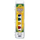 Crayola Artista 8 Semi-Moist Oval Pans Watercolor Set with Brush