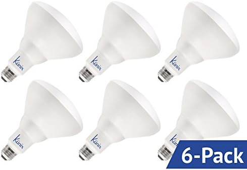 Kunix 6 - Pack of BR40 LED Light Bulb ComfortVIEW, 15W (100W Eq), Daylight Glow (4000K), 1,100 Lumens, Medium Screw Base (E26), Wide Flood Light Bulb, 120° Beam Angle, UL and ENERGY STAR
