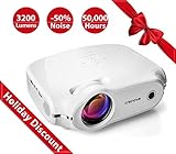 Video Projector, Crenova Mini Home Movie Projector with 200