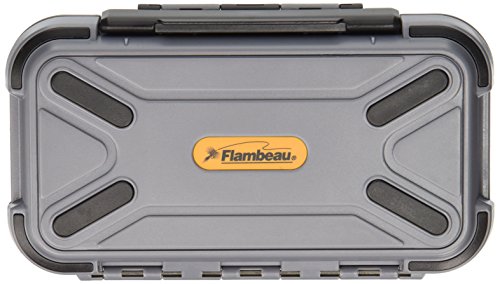 Flambeau Tackle Blue Ribbon Fly Box with Two Compartment (Grey, 6.25x3.75x1.875-Inch)