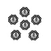 ShopForAllYou Conchos Set of 6 Western Saddle Horse TACK Antique Engraved Berry Conchos Screw Back (1-1/2