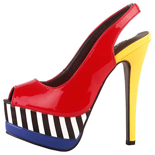 SHOW-STORY-Glam-Stripe-Peep-Toe-Slingback-Stiletto-Double-Platform-Dress-PumpLF80905