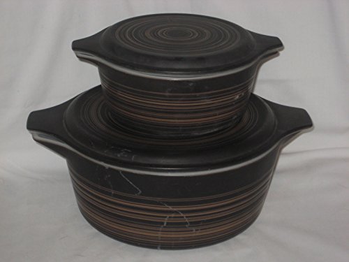 Click Here to See More Images 4 Piece Set - Vintage Pyrex Terra 1 1/2 Pint & 2 1/2 Quart Casserole