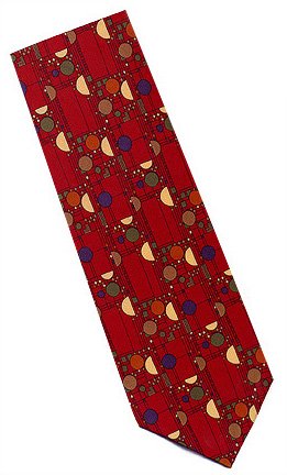 Frank Lloyd Wright Confetti Design Silk Tie
