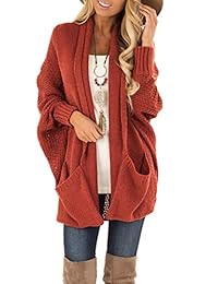 Dearlove - Chaqueta de punto de manga larga para mujer con bolsillo S-XXL