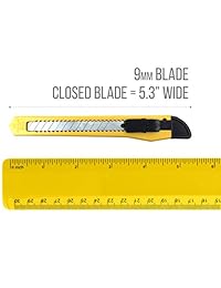 Cinta King Utilidad Cuchillo cortador de caja de afeitar Set (12 Pack, 9 mm Blade Cutters)   Retractable, ligero, compacto, uso prolongado para oficina, hogar, arte, artesanía, Hobby para cartones de cajas, de corte, cartón