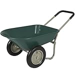 Best Choice Products Dual Wheel Home Wheelbarrow Yard Garden Cart