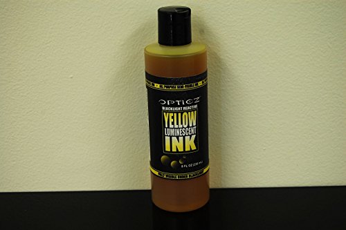 Opticz Daytime Visible Luminescent UV Blacklight Reactive Marking Ink (UV Yellow, 8 Ounce) - Thumbnail 2