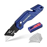 WORKPRO Folding Utility Knife, Quick Change Blade, Lightweight Nylon Handle, Uti