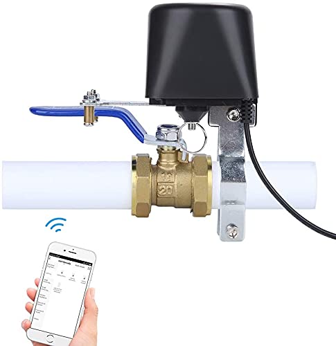 WiFi Smart Valve Controller, Smart Watering Switch, Wireless Remote Control, Timer Function, Compatible with iOS/Android, Support Alexa Echo, Google Assistant