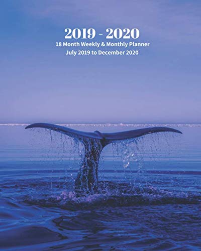 2019 - 2020 | 18 Month Weekly & Monthly Planner July 2019 to December 2020: Whale Fin Ocean Nature Vol. 34 Monthly Calendar with U.S./UK/ ... Holidays- Calendar in Review/Notes 8 x 10 in. by Dazzle Book Press