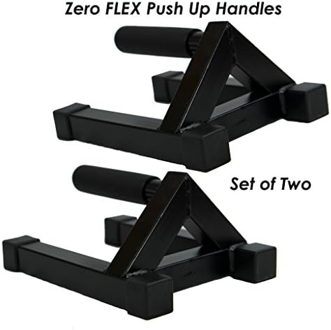Heavy Duty Push Up Stands - Zero Flex Pushup bars perfect for home and commercial gym use (Set of 2 handles)