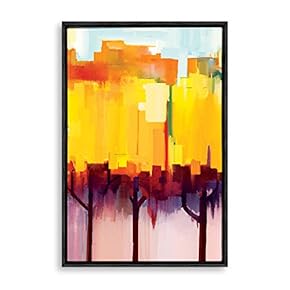 Framed Canvas Wall Art for Living Room, Bedroom Beautiful Gold Forest Canvas Prints for Home Decoration Ready to Hanging - 16x24 inches