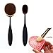 Buytra 3-Piece Makeup Brush Set with Big and Small Oval Toothbrush Foundation Brush and Makeup Brush Cleaner Egg Scrubber Board