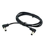 CY 60cm DC Power 5.5 x 2.1mm / 2.5mm Male to 5.5 2.1/2.5mm Male Plug Cable Right Angled 90 Degree