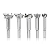 Xilko 5Pcs 15-35mm Tungsten Steel Woodworking Forstner Drill Bits Set Carbide Wood Drilling Rotary Boring Hole Round Shank Cutting Tools