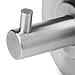 KES SUS 304 Stainless Steel Suction Cup Hook Single Coat Hook Removable Bathroom Shower Towel Hook Kitchen Wall Hook Strong and Heavy Duty Contemporary Style, Brushed Finish 2 Pack, A6260-P2