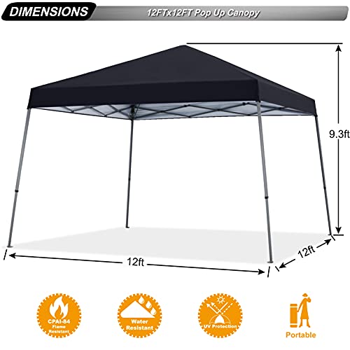 ABCCANOPY Stable Pop up Outdoor Canopy Tent, Black Pricepulse