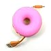 RealFun Donuts shape USB Cable Manager, Silicon Cord Case, Earphone Turtle Reel Winder, Portable Cable Storage, Compatable Wire Organizer (Pink)