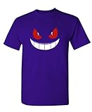 GENGAR HALLOWEEN FACE - costume funny Tee Shirt T-Shirt, S, Purple