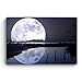 STARTONIGHT Canvas Wall Art Full Moon Water Reflection, Sky Framed Wall Decor 32