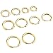 JOVIVI 10pc 8-16mm 18G Unisex Stainless Steel Huggie Hinged Hoop Earrings Piercing Jewelry, Silver Black Gold Color