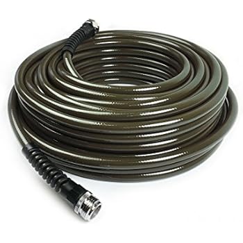 Water Right 400 Series Polyurethane Slim & Light Drinking Water Safe Garden Hose, 25-Foot x 7/16-Inch, Brass Fittings, Olive Green, USA Made