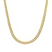 WINNICACA 24K Gold Plated Italy Chain Necklace for Mens Cuban Snake Chain Necklace for Womens Mens Girls 18''-28inch,3mm-6mm Wide,Christmas Friendship Gifts