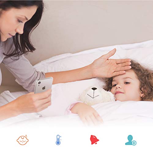 Prymax Smart Digital Thermometer for Baby, Kid, Toddler and Adult, FDA Approved Medical Grade Bluetooth Baby Thermometer with Mobile Alerts