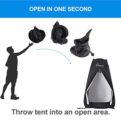 WolfWise 6.6FT Portable Pop Up Privacy Shower Tent Spacious Changing