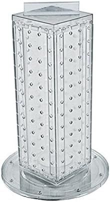 Pegboard Interlocking Counter Unit Display in Clear 4 W x 4 D x 13 H Inches