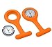 TOOGOO Nurses Brooch Silicone Rubber Tunic Fob Watch Orange
