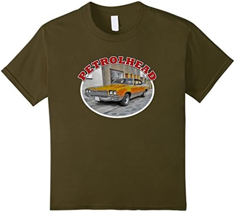 Kids Petrolhead Skylark Custom Oldtimer Classic Car T-Shirt Tee 8 Olive