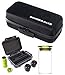 BOMBER CASE - Pax 2 & 3 Deluxe 6 Piece Kit with Large Locking Odor Proof Storage Case & Mini Smell Proof Carry Case, Glass Herb Jar, Bumper End Caps, Aluminum Material Bottle, Lockable Zipper - Black
