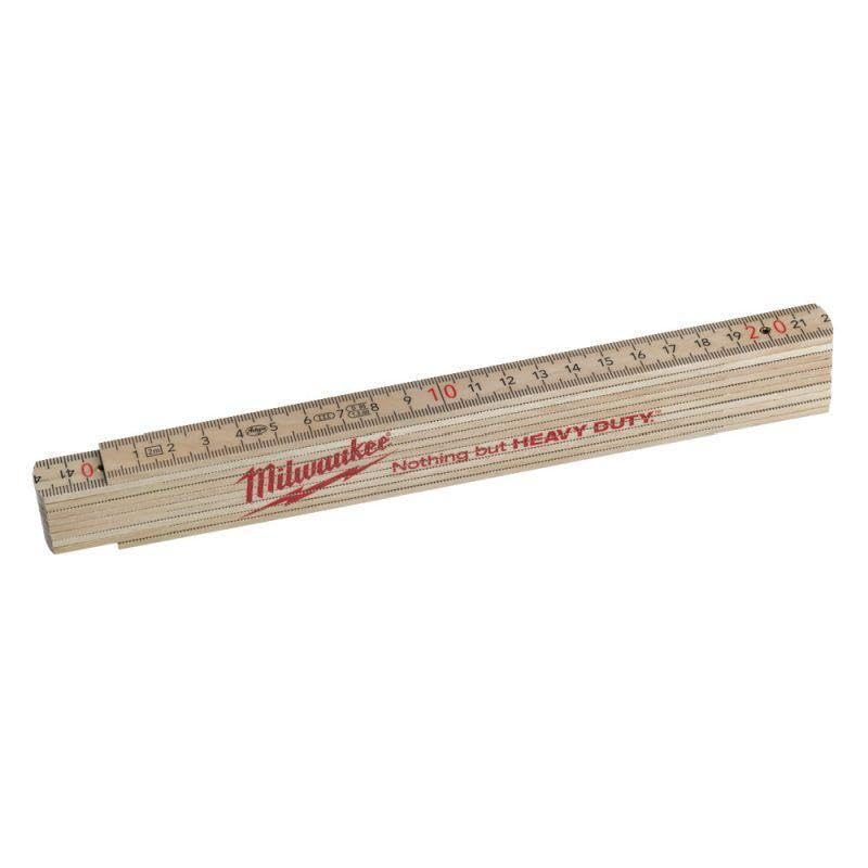 Milwaukee 0 Wooden Slim Folding Ruler 2 m