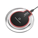 Wireless Charger, Qi-Certified Ultra-Slim, Compatible All Mobile Phones with Wireless Charging Reception (Black)