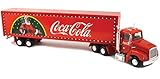 Holiday Caravan Tractor Trailer with LED lights, Red - Motorcity Classics 443012 - 1/43 Scale Diecast Model Toy Car