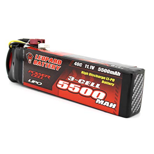 TechnQ LEOPARD Power 11.1V 5500mAh 40C 3S TRX Plug Battery for TRAXXAS TR-4 E-REVO Axial Yeti XL Car