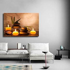 Aromatic Candles and Zen Stones - Canvas Art Wall Art - 12" x 18"