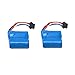Reikirc 2pcs 3.7v 600mah battery and 1to3 charger for UDI UDI001 Venom Remote Control Boat Spare Parts