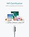 Anker USB A to Lightning Cable(6FT, 1Pack), MFi Certified Nylon USB to Lightning Cord for iPhone 14/13/12/11 Pro/11/XS MAX/XR/8/7/6s Plus Cable(Silver)