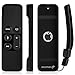 Fosmon Apple TV 4K (5th Gen) Remote Control Case, Open Logo Flexible Silicone Cover Lightweight Gel Rubber Case for Apple TV 4K 5th Generation/Apple TV 4th Generation Siri Remote Controller (Black)